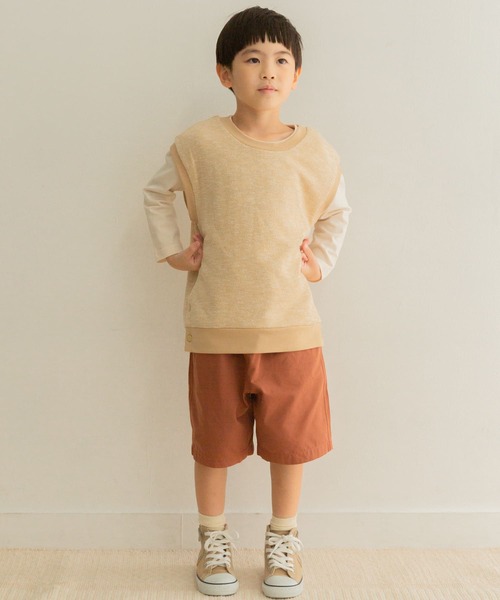 URBAN RESEARCH DOORS(アーバンリサーチドアーズ)の「クルーネックミニ裏毛ベスト(KIDS)(Tシャツ/カットソー・キッズ・ベージュ系その他/グレー系その他・105/120/135)」の13枚目の写真