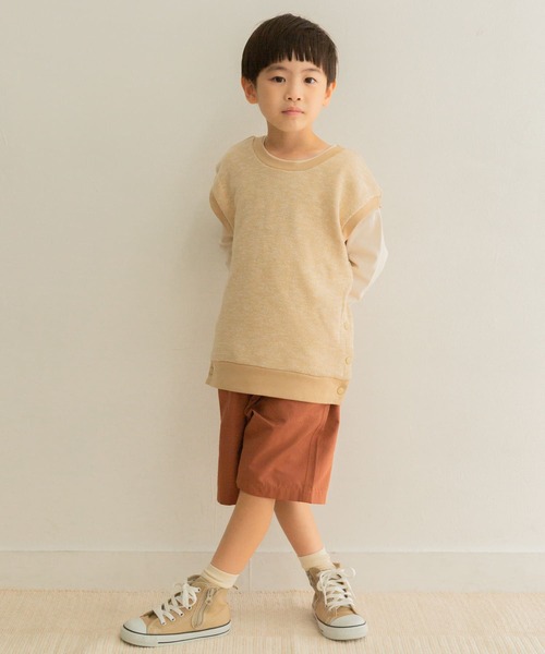 URBAN RESEARCH DOORS(アーバンリサーチドアーズ)の「クルーネックミニ裏毛ベスト(KIDS)(Tシャツ/カットソー・キッズ・ベージュ系その他/グレー系その他・105/120/135)」の14枚目の写真