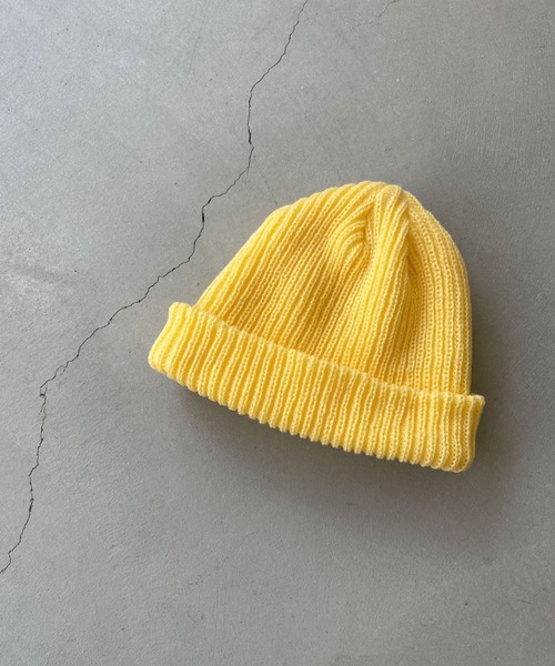 CANAL JEAN(キャナルジーン)の「El mar カラーリブニットCAP(ニットキャップ/ビーニー・レディース・ヘザーグレー/ベージュ/イエロー/ブラック/オレンジ/グリーン/ライトベージュ/オフホワイト・ONE SIZE)」の12枚目の写真