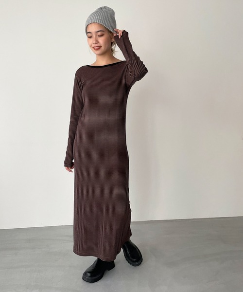 CANAL JEAN(キャナルジーン)の「El mar カラーリブニットCAP(ニットキャップ/ビーニー・レディース・ヘザーグレー/ベージュ/イエロー/ブラック/オレンジ/グリーン/ライトベージュ/オフホワイト・ONE SIZE)」の10枚目の写真