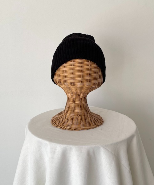 CANAL JEAN(キャナルジーン)の「El mar カラーリブニットCAP(ニットキャップ/ビーニー・レディース・ヘザーグレー/ベージュ/イエロー/ブラック/オレンジ/グリーン/ライトベージュ/オフホワイト・ONE SIZE)」の18枚目の写真