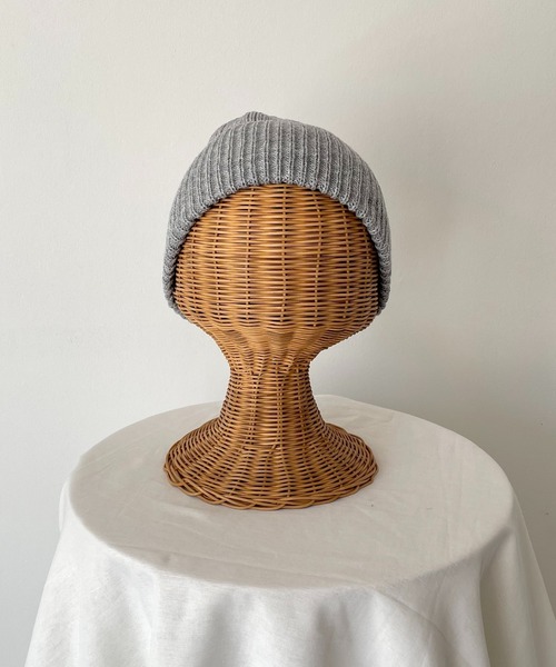 CANAL JEAN(キャナルジーン)の「El mar カラーリブニットCAP(ニットキャップ/ビーニー・レディース・ヘザーグレー/ベージュ/イエロー/ブラック/オレンジ/グリーン/ライトベージュ/オフホワイト・ONE SIZE)」の16枚目の写真