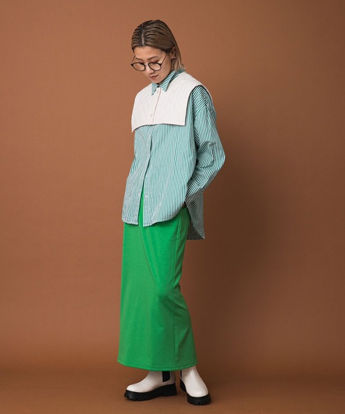 bohmal（ボマール）の「ピーチキャンバスキルティングつけ襟（付け襟・レディース・ブラック/アイボリー・MEDIUM）」の18枚目の写真