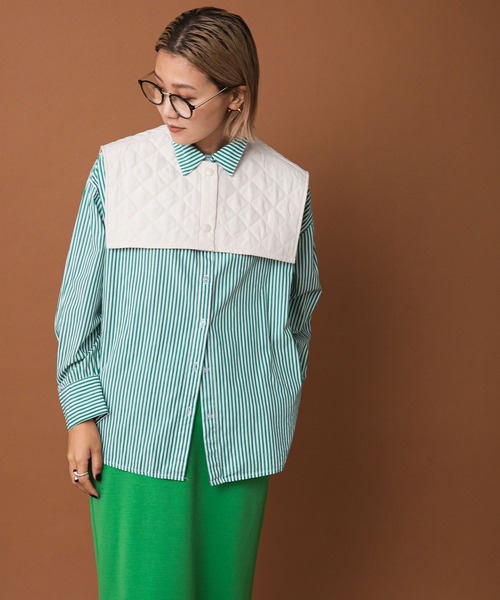 bohmal（ボマール）の「ピーチキャンバスキルティングつけ襟（付け襟・レディース・ブラック/アイボリー・MEDIUM）」の17枚目の写真