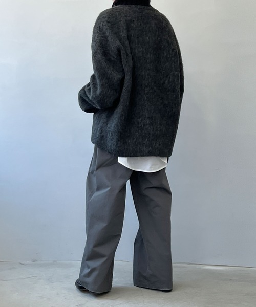 chuclla（チュクラ）の「モヘアライク ノーカラーウールブルゾン chw22a064（ブルゾン・レディース・ベージュ/グレー・S/M）」の14枚目の写真