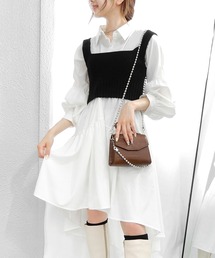 minia | ボールチェーンのフラップミニショルダー ◆(ショルダーバッグ)