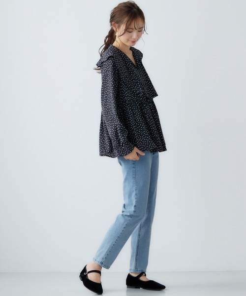 miclat(ミクラ)の「大きいサイズ ビッグカラーブラウス miclat(シャツ/ブラウス・レディース・ブラック系/オフホワイト・L/LL/3L/4L)」の12枚目の写真
