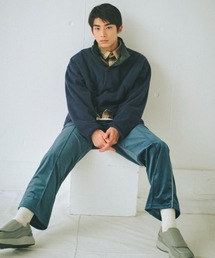 WHIMSIC | 【WHIMSIC】ベロアパイピングトラックパンツ(スラックス)