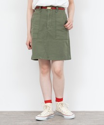 My Fav. CHILD WOMAN | 綿ツイル 製品硫化染め ミニスカート(スカート)