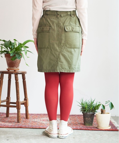 My Fav. CHILD WOMAN（マイファブチャイルドウーマン）の「綿ツイル 製品硫化染め ミニスカート（スカート・レディース・カーキ・38/36）」の20枚目の写真