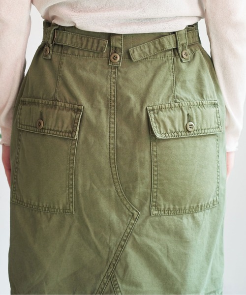 My Fav. CHILD WOMAN（マイファブチャイルドウーマン）の「綿ツイル 製品硫化染め ミニスカート（スカート・レディース・カーキ・38/36）」の22枚目の写真
