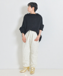 CITYSHOP キルティングパンツ38ブラック STRIPED QUILTED パンツ