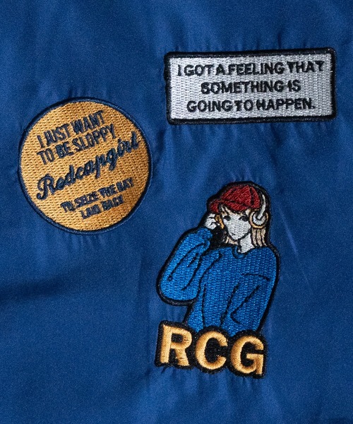 Red Cap Girl（レッドキャプガール）の「【a-r】〔Red Cap Girl/レッドキャップガール〕ポリエステルタフタ RCGワッペン コーチジャケット（ナイロンジャケット・メンズ・ブラック/ブルー/グリーン・MEDIUM/LARGE）」の21枚目の写真