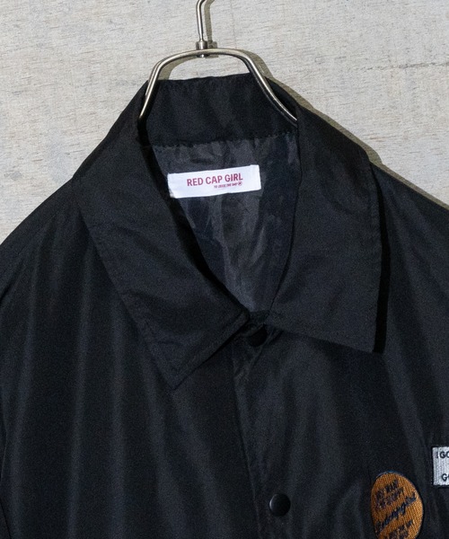 Red Cap Girl（レッドキャプガール）の「【a-r】〔Red Cap Girl/レッドキャップガール〕ポリエステルタフタ RCGワッペン コーチジャケット（ナイロンジャケット・メンズ・ブラック/ブルー/グリーン・MEDIUM/LARGE）」の19枚目の写真