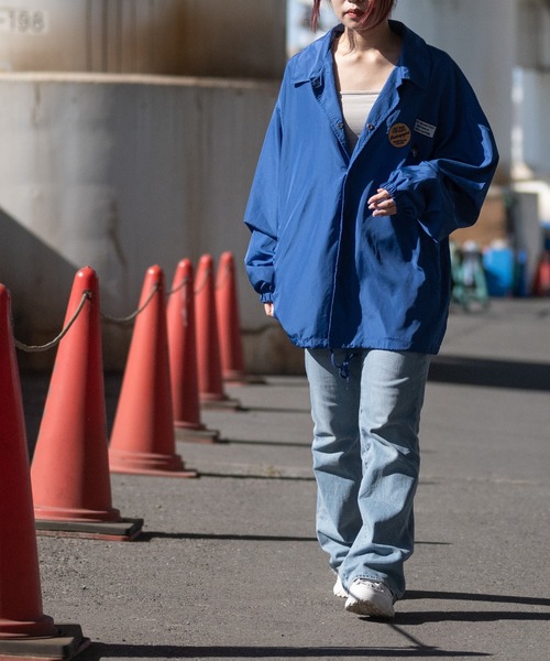 Red Cap Girl（レッドキャプガール）の「【a-r】〔Red Cap Girl/レッドキャップガール〕ポリエステルタフタ RCGワッペン コーチジャケット（ナイロンジャケット・メンズ・ブラック/ブルー/グリーン・MEDIUM/LARGE）」の12枚目の写真