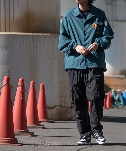 Red Cap Girl（レッドキャプガール）の「【a-r】〔Red Cap Girl/レッドキャップガール〕ポリエステルタフタ RCGワッペン コーチジャケット（ナイロンジャケット・メンズ・ブラック/ブルー/グリーン・MEDIUM/LARGE）」の4枚目の写真