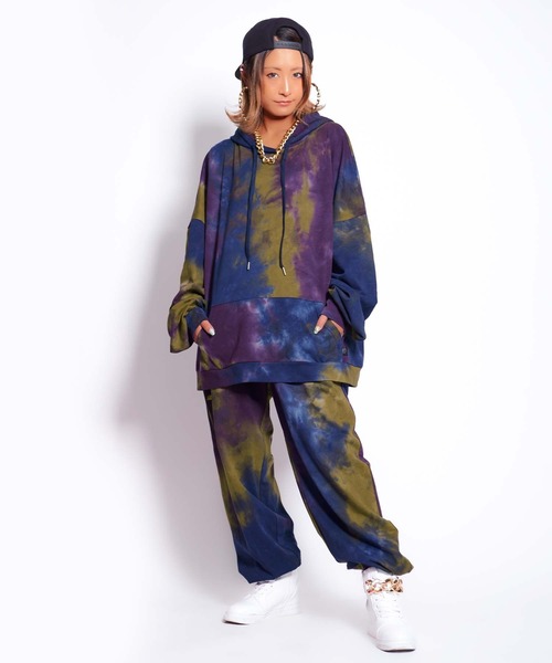 baby Shoop ベイビーシュープ ロゴ入り タイダイ柄プルオーバー 紫 baby Shoop ベイビーシュープ ロゴ入り タイダイ柄プルオーバー 紫