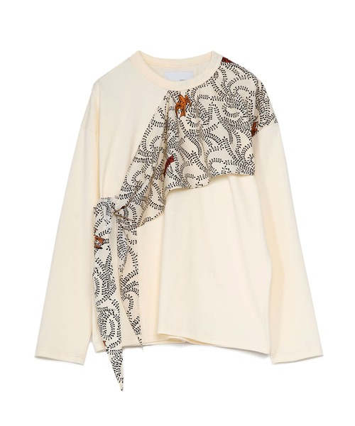 ability（アビリティ）の「yoshiokubo ヨシオクボ / HANAFUDA SCARF L/S T 花札スカーフロンT / YKF22110（Tシャツ/カットソー・メンズ・ベージュ系その他/カーキ・2/3）」の2枚目の写真