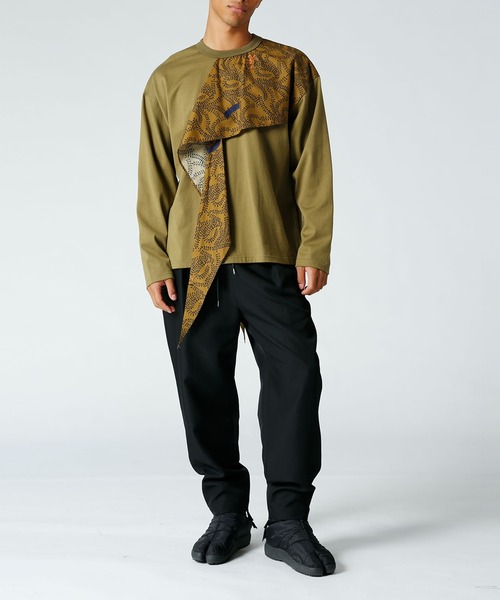 ability（アビリティ）の「yoshiokubo ヨシオクボ / HANAFUDA SCARF L/S T 花札スカーフロンT / YKF22110（Tシャツ/カットソー・メンズ・ベージュ系その他/カーキ・2/3）」の7枚目の写真