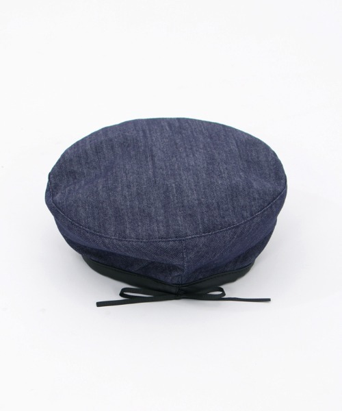 axes femme(アクシーズファム)の「デニム風ベレー(ハンチング/ベレー帽・レディース・ネイビー/ブラック/ベージュ・FREE)」の10枚目の写真
