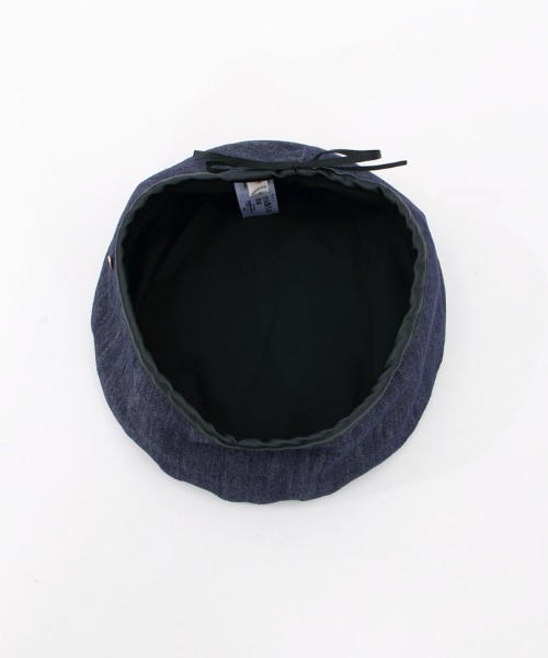 axes femme(アクシーズファム)の「デニム風ベレー(ハンチング/ベレー帽・レディース・ネイビー/ブラック/ベージュ・FREE)」の6枚目の写真
