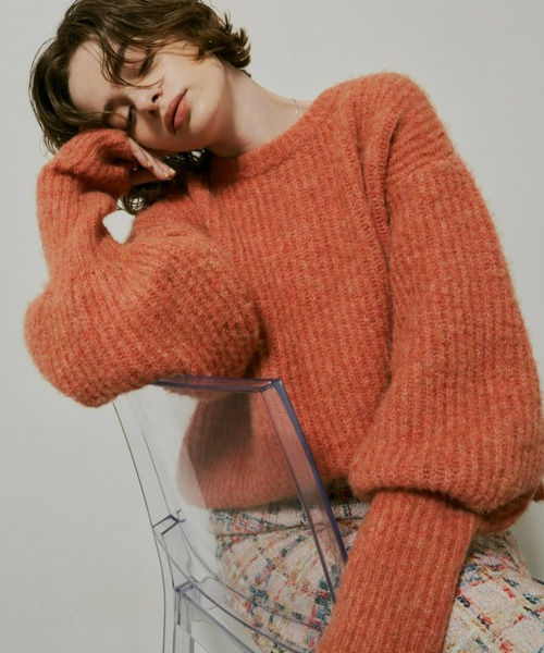 Unitage（ユニテージ）の「2way MIXカラ－ニットカーディガン（カーディガン/ボレロ・レディース・グリーン/ブラウン/オレンジ・FREE）」の3枚目の写真