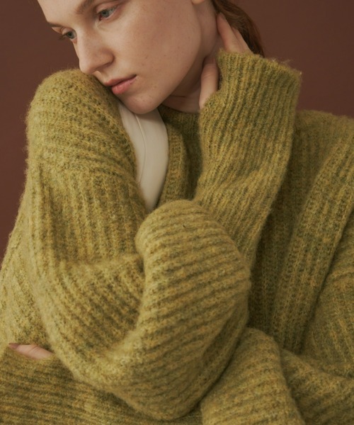 Unitage（ユニテージ）の「2way MIXカラ－ニットカーディガン（カーディガン/ボレロ・レディース・グリーン/ブラウン/オレンジ・FREE）」の10枚目の写真