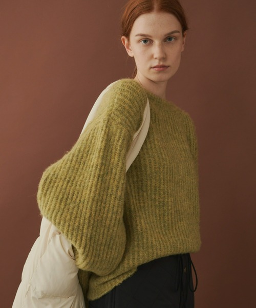 Unitage（ユニテージ）の「2way MIXカラ－ニットカーディガン（カーディガン/ボレロ・レディース・グリーン/ブラウン/オレンジ・FREE）」の11枚目の写真