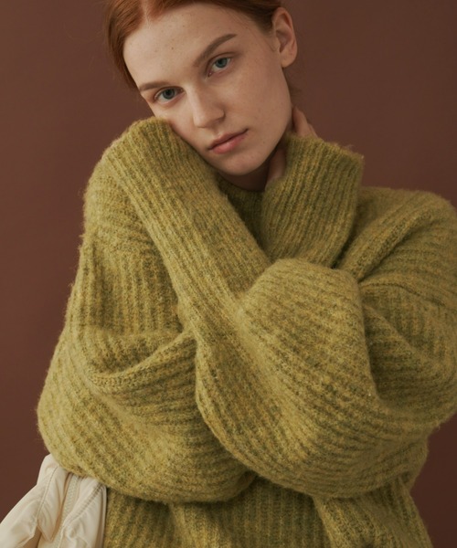 Unitage（ユニテージ）の「2way MIXカラ－ニットカーディガン（カーディガン/ボレロ・レディース・グリーン/ブラウン/オレンジ・FREE）」の13枚目の写真