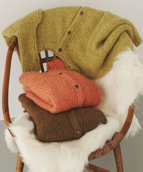 Unitage（ユニテージ）の「2way MIXカラ－ニットカーディガン（カーディガン/ボレロ・レディース・グリーン/ブラウン/オレンジ・FREE）」の6枚目の写真