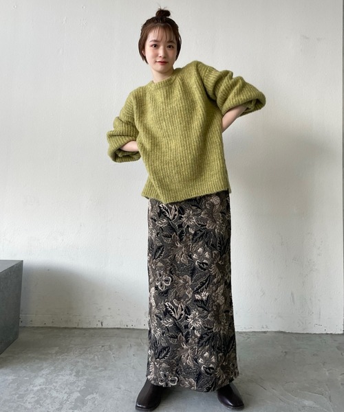 Unitage（ユニテージ）の「2way MIXカラ－ニットカーディガン（カーディガン/ボレロ・レディース・グリーン/ブラウン/オレンジ・FREE）」の8枚目の写真