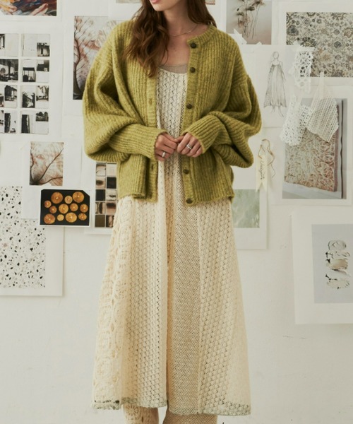 Unitage（ユニテージ）の「2way MIXカラ－ニットカーディガン（カーディガン/ボレロ・レディース・グリーン/ブラウン/オレンジ・FREE）」の19枚目の写真