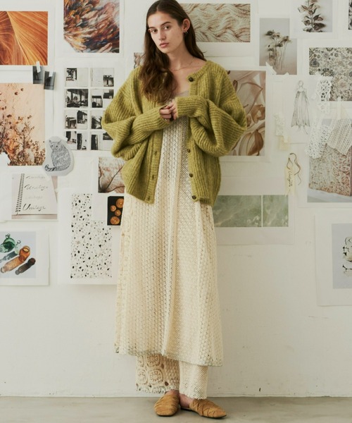 Unitage（ユニテージ）の「2way MIXカラ－ニットカーディガン（カーディガン/ボレロ・レディース・グリーン/ブラウン/オレンジ・FREE）」の20枚目の写真