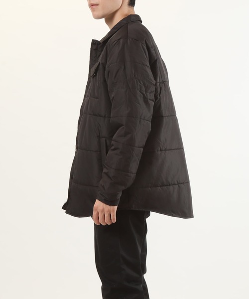 TopIsm（トップイズム）の「中綿キルティング シャツジャケット（ミリタリージャケット・メンズ・ライトグレー/ブラック/カーキ・M/L/LL）」の5枚目の写真