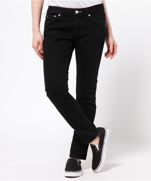 X-girl（エックスガール）の「【mini掲載 / 有村架純さん着用】STANDARD JEAN BROOKLYN（デニムパンツ・レディース・ホワイト/ブラック/インディゴブルー・2/0/1）」の2枚目の写真