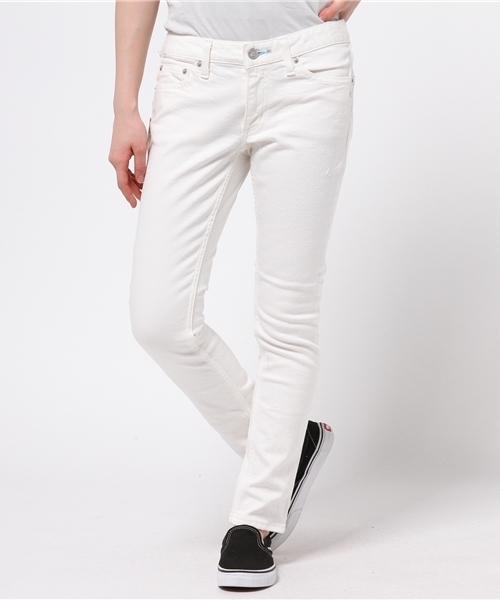 X-girl（エックスガール）の「【mini掲載 / 有村架純さん着用】STANDARD JEAN BROOKLYN（デニムパンツ・レディース・ホワイト/ブラック/インディゴブルー・2/0/1）」の4枚目の写真