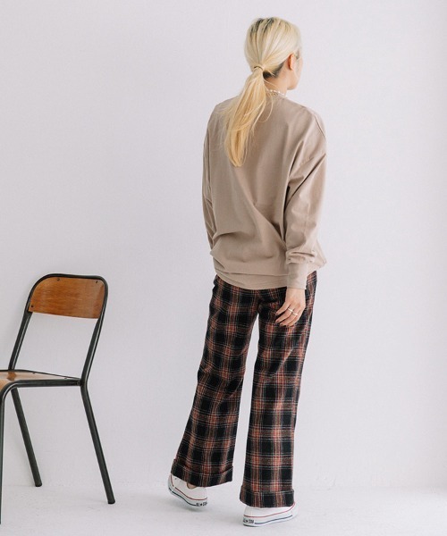 Flugge（フラッジー）の「wool check PT/ウールチェックパンツ（その他パンツ・レディース・ブラック/グリーン・SMALL/MEDIUM）」の7枚目の写真