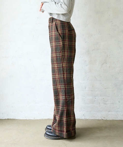 Flugge（フラッジー）の「wool check PT/ウールチェックパンツ（その他パンツ・レディース・ブラック/グリーン・SMALL/MEDIUM）」の11枚目の写真