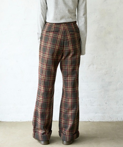 Flugge（フラッジー）の「wool check PT/ウールチェックパンツ（その他パンツ・レディース・ブラック/グリーン・SMALL/MEDIUM）」の12枚目の写真