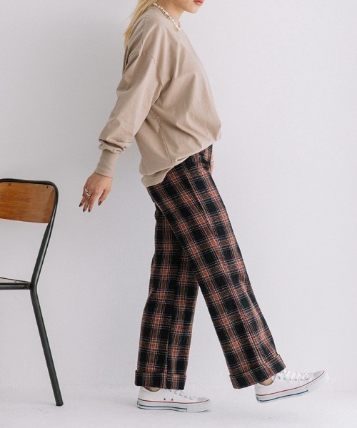 Flugge（フラッジー）の「wool check PT/ウールチェックパンツ（その他パンツ・レディース・ブラック/グリーン・SMALL/MEDIUM）」の18枚目の写真