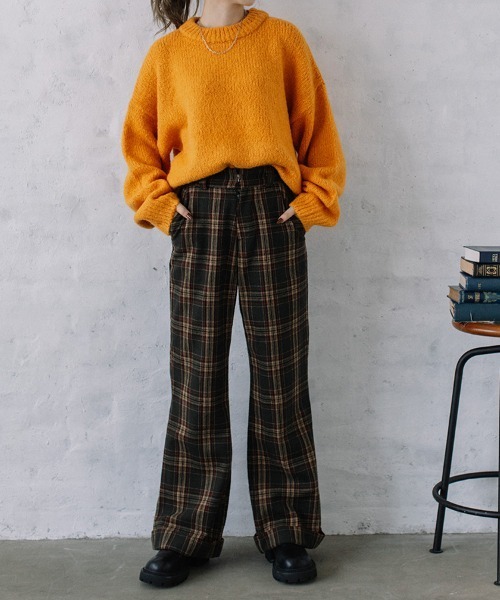 Flugge（フラッジー）の「wool check PT/ウールチェックパンツ（その他パンツ・レディース・ブラック/グリーン・SMALL/MEDIUM）」の22枚目の写真