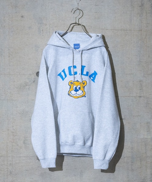 UCLA(ユーシーエルエー)の「【22】UCLA 裏起毛 サガラ刺繍 プルオーバーパーカー(パーカー・メンズ・アッシュグレー/ネイビー・LARGE/MEDIUM)」の2枚目の写真