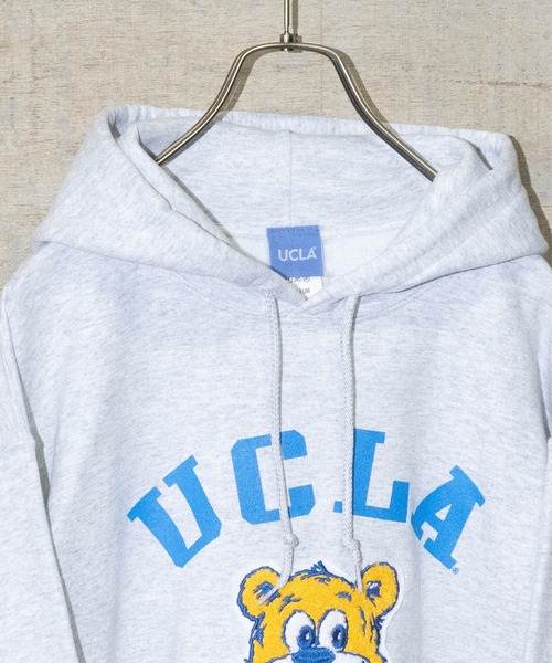 UCLA(ユーシーエルエー)の「【22】UCLA 裏起毛 サガラ刺繍 プルオーバーパーカー(パーカー・メンズ・アッシュグレー/ネイビー・LARGE/MEDIUM)」の4枚目の写真