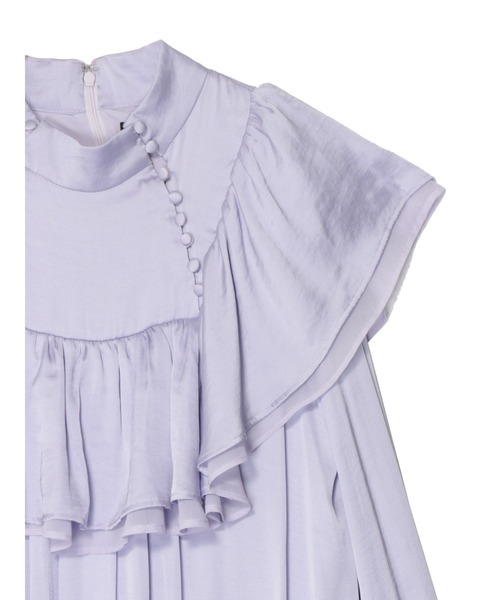 PAMEO POSE（パメオポーズ）の「Wendy Dress（ワンピース・レディース・ブラック/グリーン/パープル・SMALL/LONG/MEDIUM）」の5枚目の写真