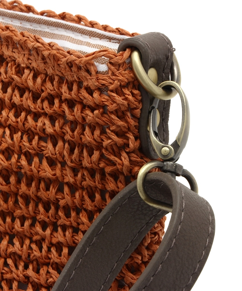 ikka（イッカ）の「バイカラー雑材ショルダーBAG（ショルダーバッグ・レディース・オレンジ/ネイビー/ベージュ・FREE）」の7枚目の写真