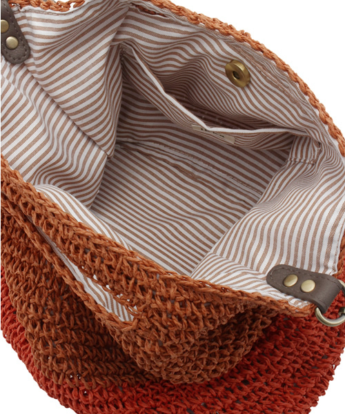 ikka（イッカ）の「バイカラー雑材ショルダーBAG（ショルダーバッグ・レディース・オレンジ/ネイビー/ベージュ・FREE）」の10枚目の写真