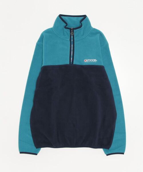 OUTDOOR PRODUCTS（アウトドアプロダクツ）の「OUTDOOR PRODUCTS/アウトドアプロダクツ ハーフジップ フリーストレーナー（スウェット・メンズ・イエロー/ブルー/ブルー系その他/ネイビー/グレー/ブラック・M/L/LL）」の7枚目の写真