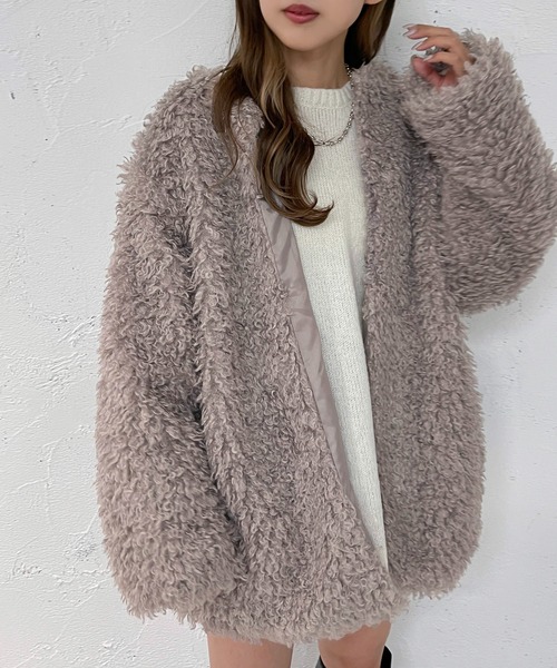 夏季限定値下げ】VIAVANDA フェイクファーコート フェイクファー