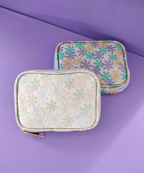Casselini(キャセリーニ)の「Casselini(キャセリーニ)アクセサリーポーチ(ポーチ・レディース・ブラック/イエロー/ブルー/ラベンダー/ミント/パープル/アイボリー/グリーン/ライトグレー/ライム/サックスブルー・FREE)」の16枚目の写真