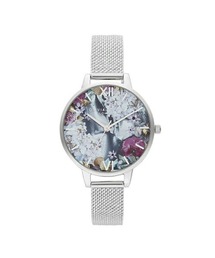 「OLIVIA BURTON/オリビアバートン」 アンダーザシー 花柄 メッシュベルト ブレスレット 34mm 腕時計